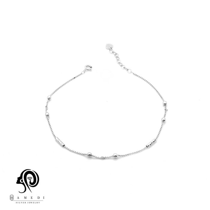 پابند نقره زنانه کد مورس مدل AE T23