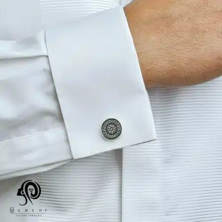 دکمه سردست نقره مردانه مجلسی مدل CE T6