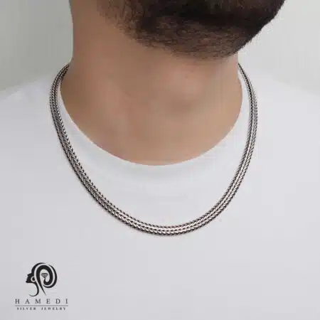 گردنبند نقره مردانه اسپرتی مدل KEM T40 T