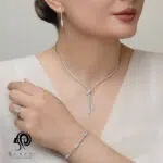 سرویس نقره زنانه جواهری مجلسی مدل SE B6