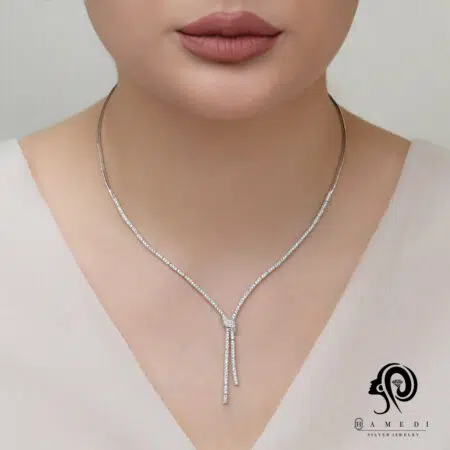 سرویس نقره زنانه جواهری مجلسی مدل SE B7