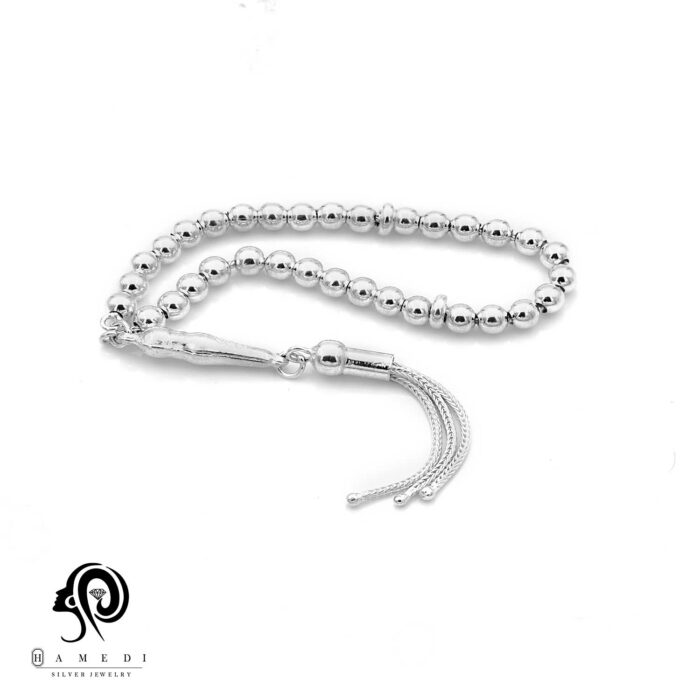 تسبیح نقره مردانه مدل TE T8