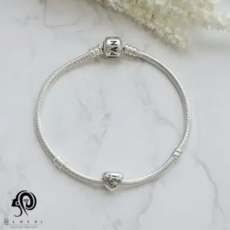 چارم پاندورا نقره طرح قلب مدل CH 27