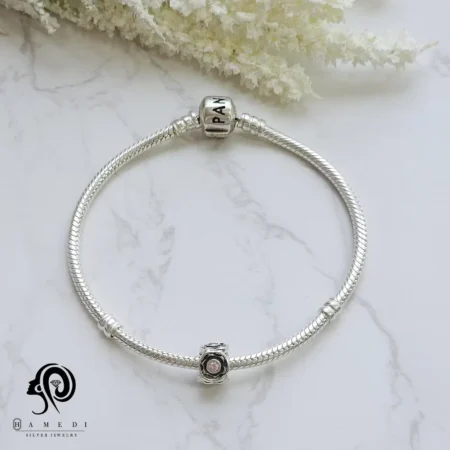 آویز پاندورا نقره طرح گل مدل CH 52