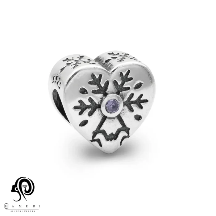 چارم پاندورا نقره طرح قلب مدل PCH 50
