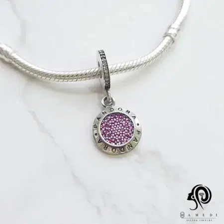 چارم پاندورا نقره با نگین برلیان مدل CH 80