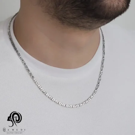 گردنبند نقره مردانه کرال مدل KEM T51 T