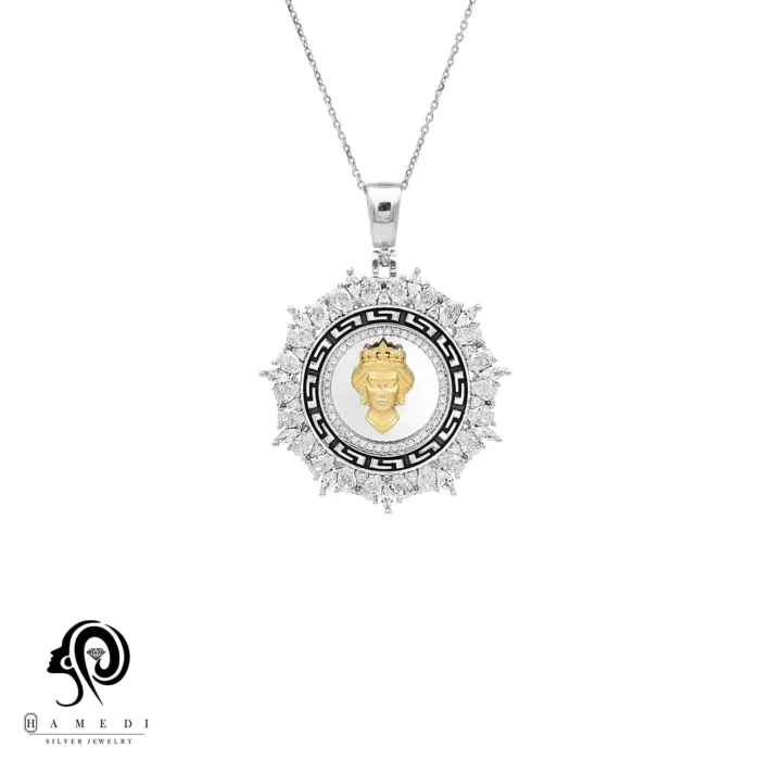 مدال ورساچ نقره گردنبند الزابت مدل MI A5