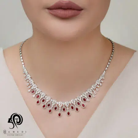 سرویس نقره زنانه جواهری فلاور مدل SI F55