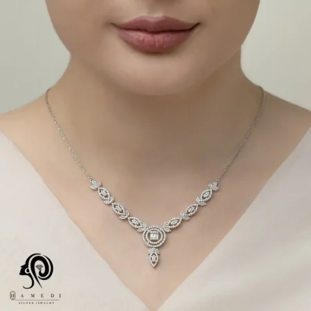 سرویس نقره زنانه زنجیری مجلسی مدل SIC E8
