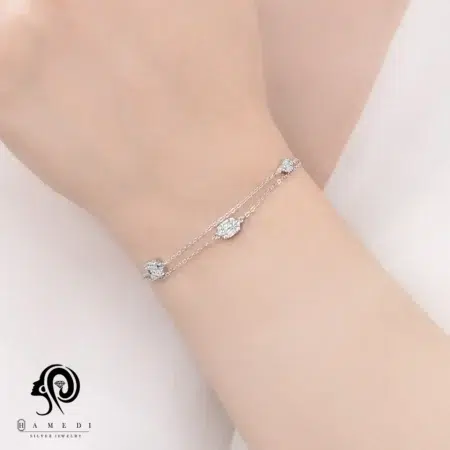 دستبند نقره زنانه زنجیری ایتالیایی مدل BEC S3