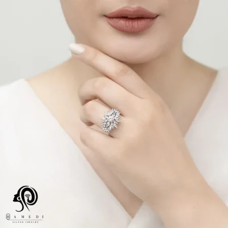 انگشتر نقره زنانه مجلسی مارکیز مدل RI R84