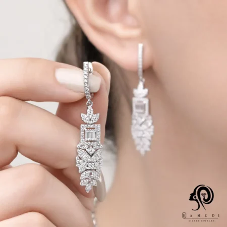 سرویس نقره زنانه کراواتی جواهری مدل SI E38