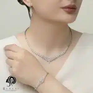 سرویس نقره زنانه جواهری مجلسی مدل SI K7