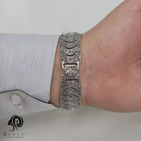 ساعت نقره مردانه سیاه قلم Rose مدل WIM H5