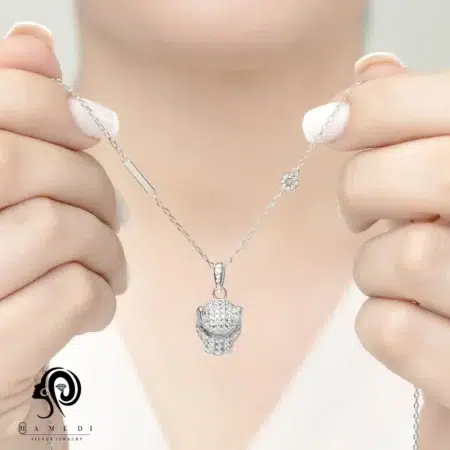 گردنبند تایگر نقره زنانه مجلسی جواهری مدل ME B19
