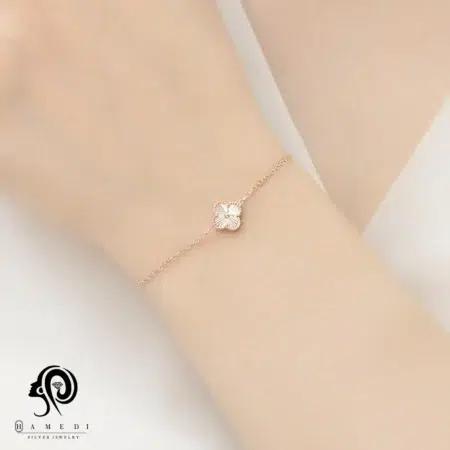 دستبند نقره زنانه ونکلیف مدل BEC T4 R