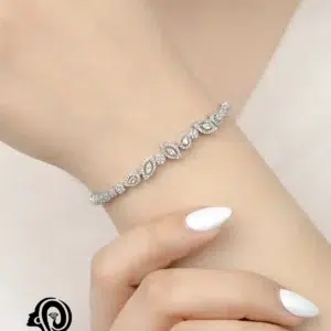 دستبند نقره زنانه فلاور جواهری مدل BI BK3