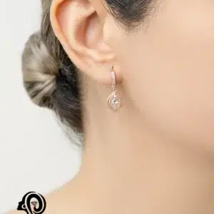 گوشواره نقره زنانه طرح چشم مدل EE B23 R