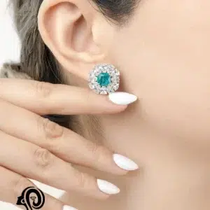 گوشواره نقره زنانه دابلت مجلسی مدل EE R10