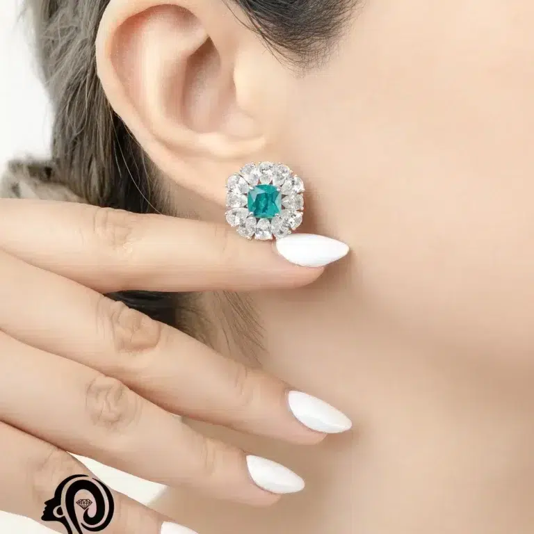 گوشواره نقره زنانه دابلت مجلسی مدل EE R10