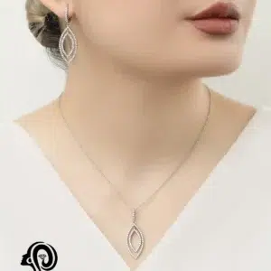 نیم ست نقره زنانه جواهری مجلسی مدل NI B15