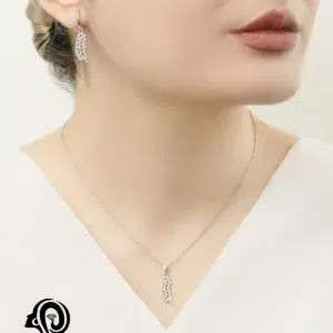 نیم ست نقره زنانه جواهری مجلسی مدل NI B22