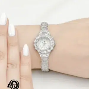 ساعت نقره زنانه گرد صدفی مدل WI B3 G1