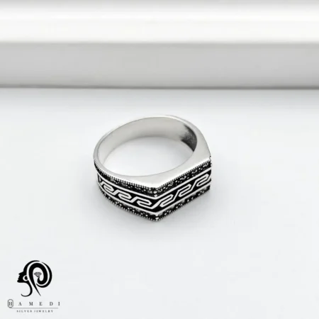 انگشتر نقره مردانه ساده ترک مدل REM H58