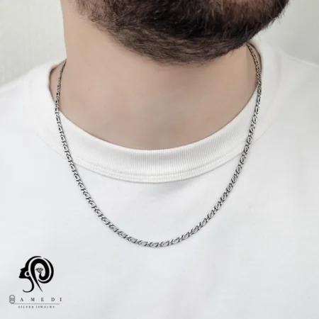 گردنبند نقره مردانه اسپرتی مدل KEM T62 T