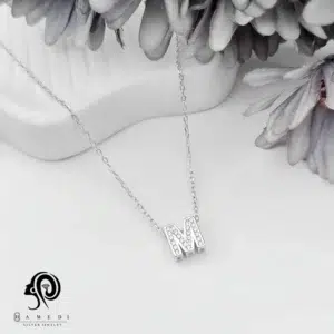 گردنبند نقره زنانه حرف M مدل MES B2