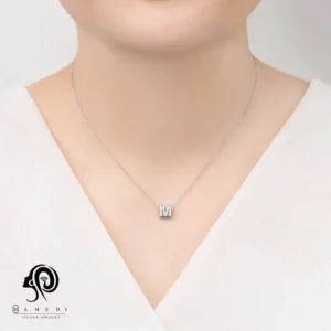 گردنبند نقره زنانه حرف M مدل MES B2