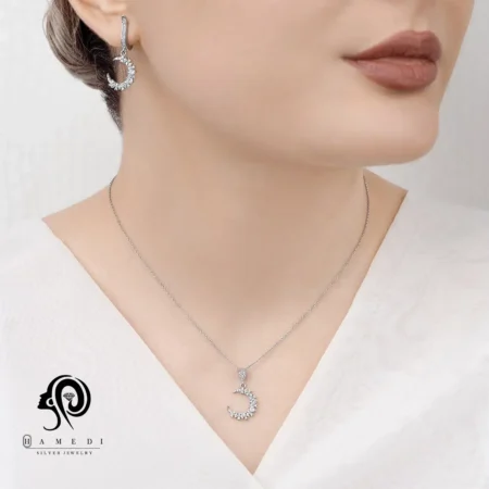 نیم ست نقره زنانه اسپورت ماه مدل NI R74