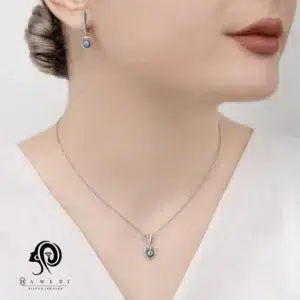 نیم ست نقره زنانه قلب چشم نظر NIH B10