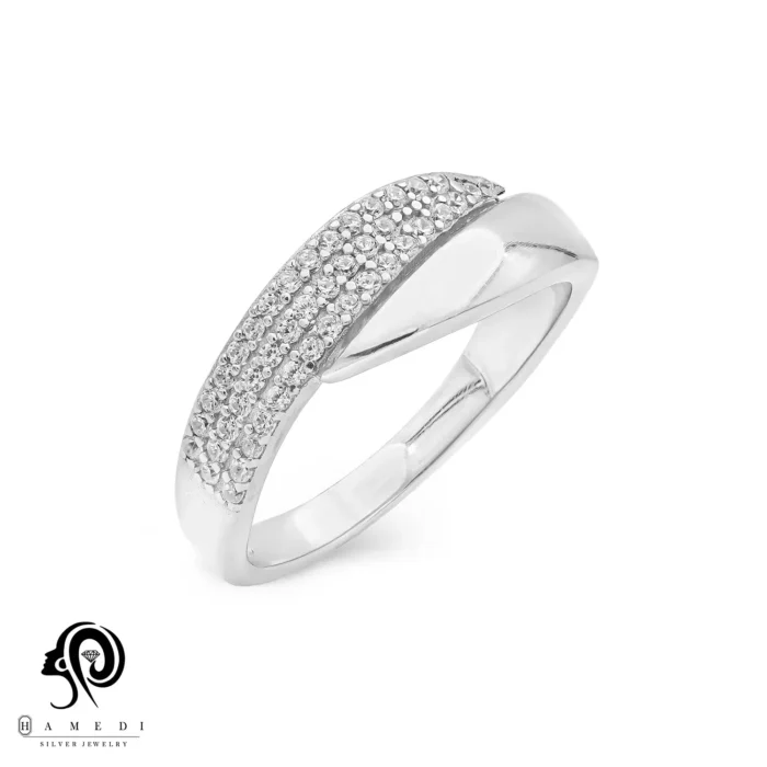 انگشتر نقره زنانه حلقه ساده مدل RI B141