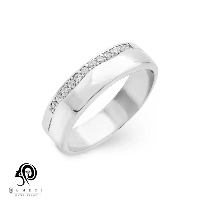 انگشتر نقره زنانه حلقه ساده مدل RI B19