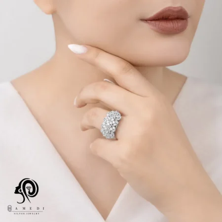 انگشتر نقره زنانه مجلسی مارکیز مدل RI K58