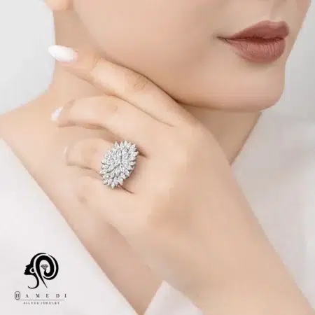 انگشتر نقره زنانه مجلسی مارکیز مدل RI Z9