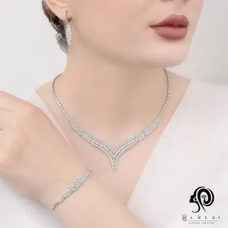 سرویس نقره شیک زنانه مجلسی مدل SI K10