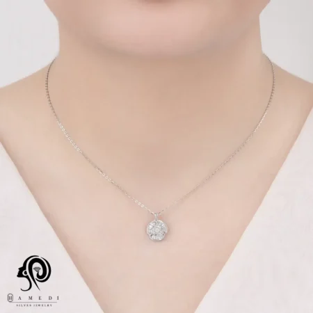 نیم ست نقره زنانه مجلسی گل مدل NE S15