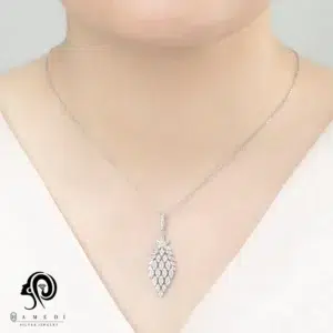 نیم ست نقره زنانه مجلسی جواهری مدل NI K8