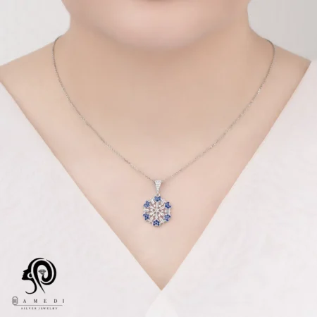 نیم ست نقره زنانه دونه برف مدل NI S17