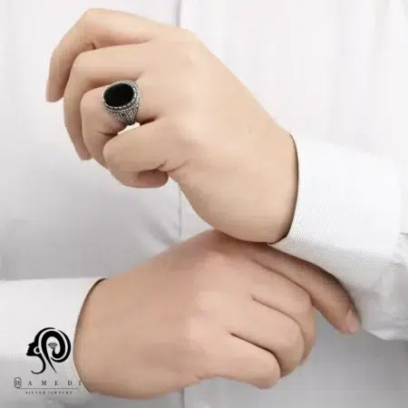 انگشتر نقره مردانه اسپرت شیک مدل REM R99