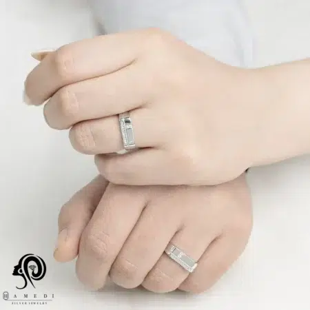 انگشتر نقره ست زنانه و مردانه مدل RIS B12