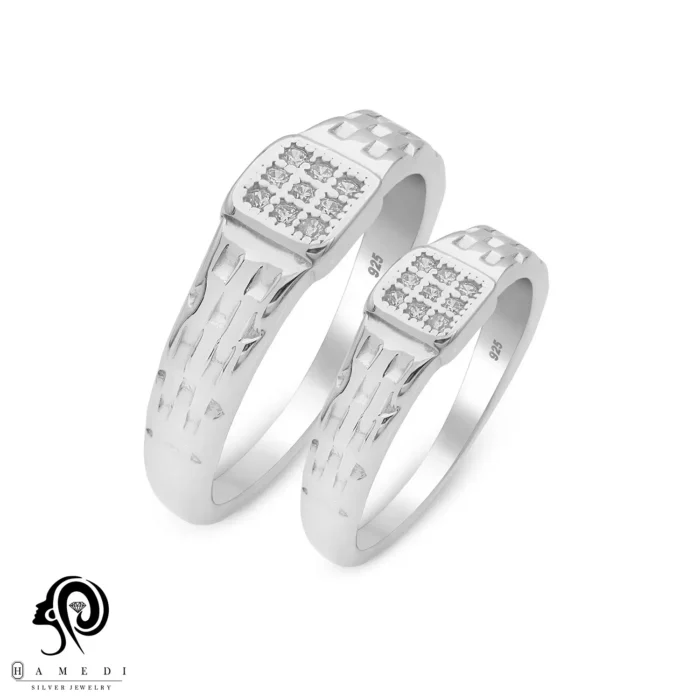 انگشتر نقره ست زنانه و مردانه مدل RIS B13