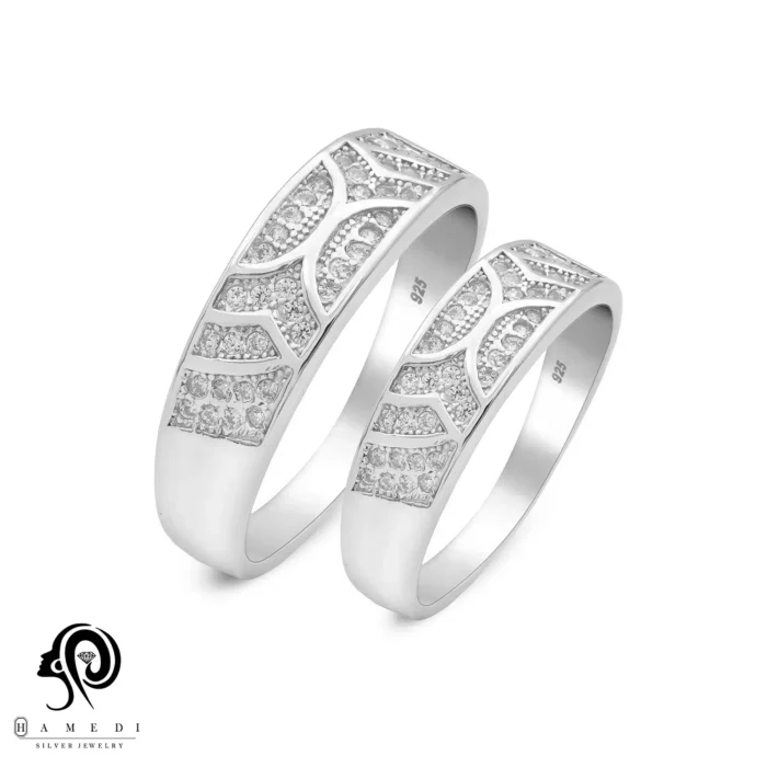 انگشتر نقره ست زنانه و مردانه مدل RIS B14