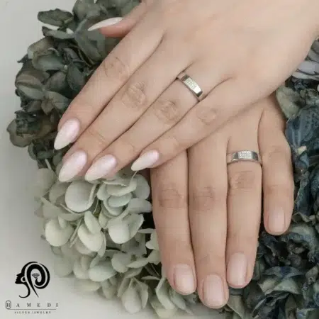 انگشتر نقره ست زنانه و مردانه مدل RIS B3