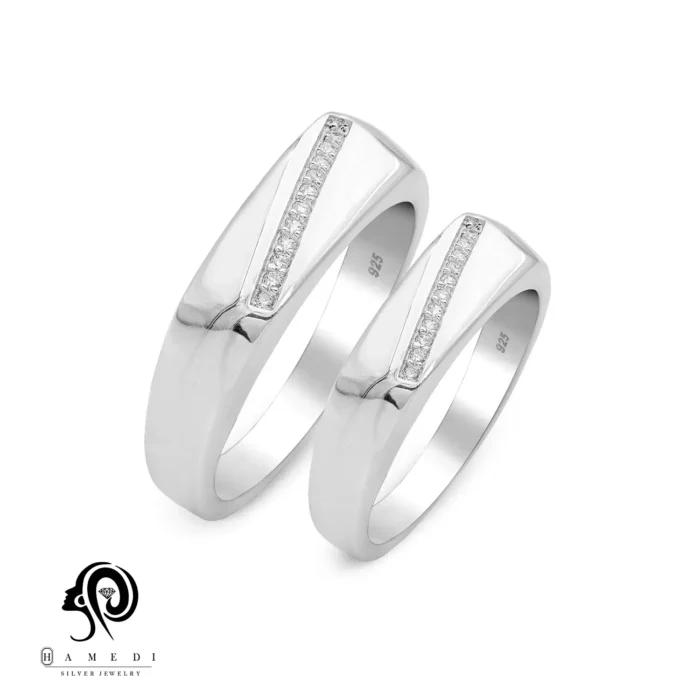 انگشتر نقره ست زنانه و مردانه مدل RIS B4