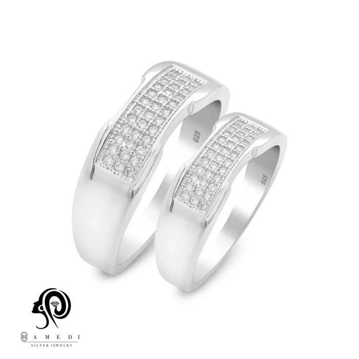انگشتر نقره ست زنانه و مردانه مدل RIS B9