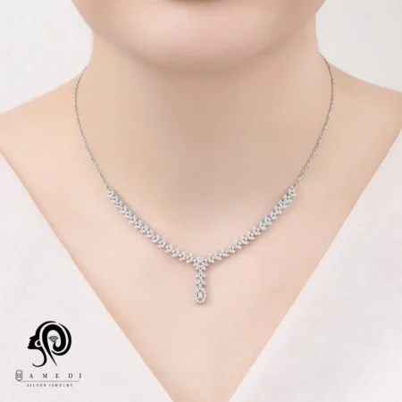 سرویس نقره شیک زنانه زنجیری مدل SIC E22